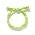 Daphney Braided Heart Bracelet - Light Green Bracelet [2EX4RCOS]
