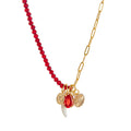 Dainty Pearl Starfish Pendant Necklace - White Chili Necklace [DQ75NR3H]
