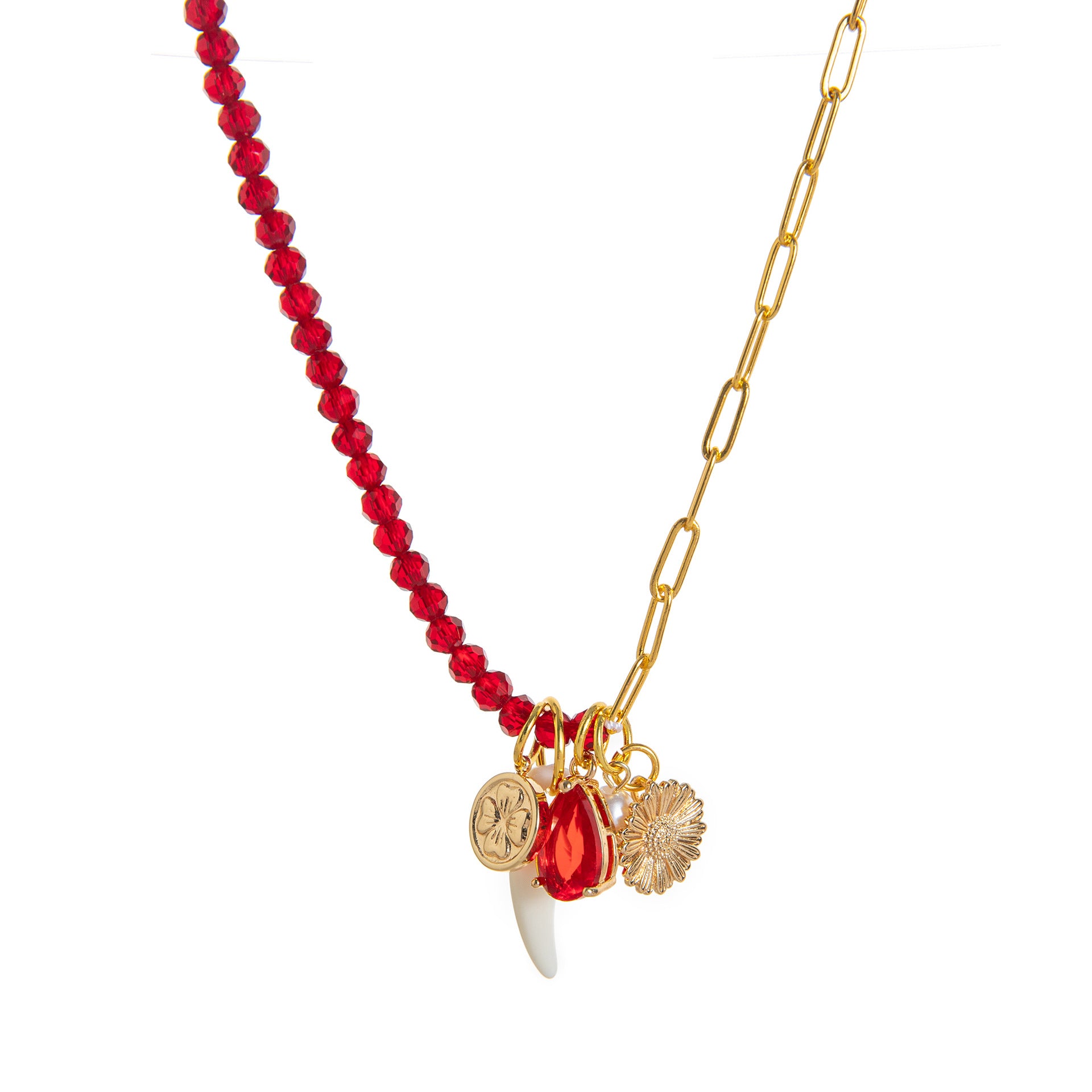Dainty Pearl Starfish Pendant Necklace - White Chili Necklace [DQ75NR3H]