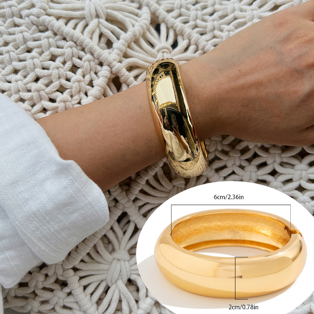 Egypt Swirl Resin Bangle - Gold 1 [75GES77H]