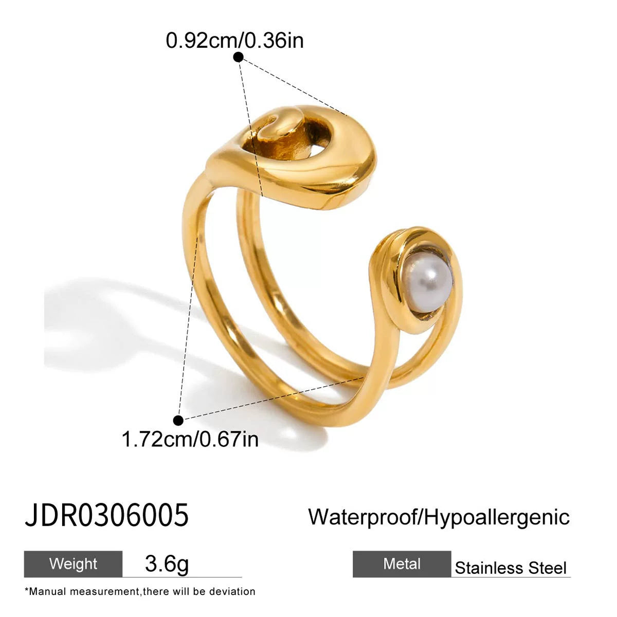Paperclip Link Gold Ring - Style 1 [Q54GPJ0D]