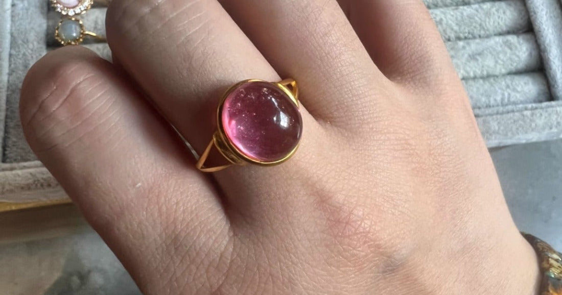 Isabella Jelly Pink Vintage Ring