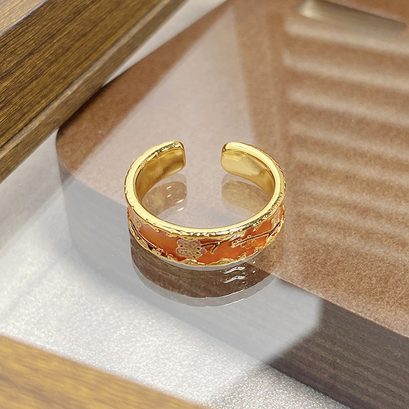 Janell Colorful Enamel Open Ring - Style 1 [I61V452Q]