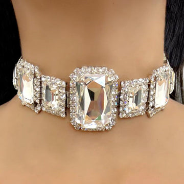 Ava Square Crystal Choker