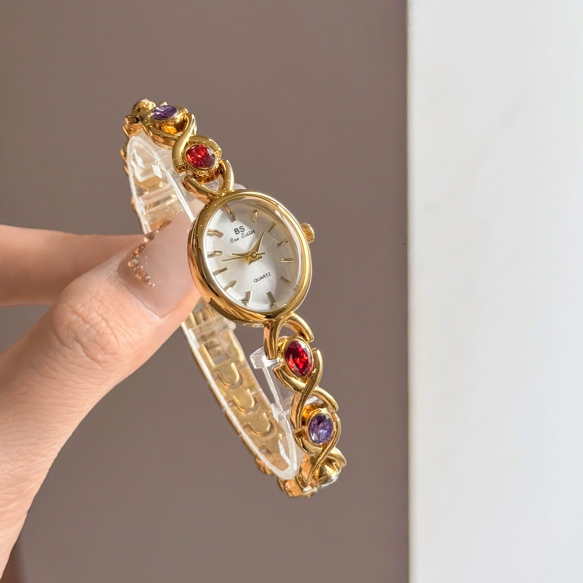 Vintage Inspired Jewelry Bracelet Watch - Multi-Color Gold Watch [P2CJ1KDV]