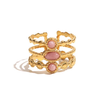 Saige Pink Quartz Vintage Ring