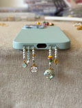 Beaded Dolphin Phone Charm - Cloud Dolphin [KDCTRBTW]