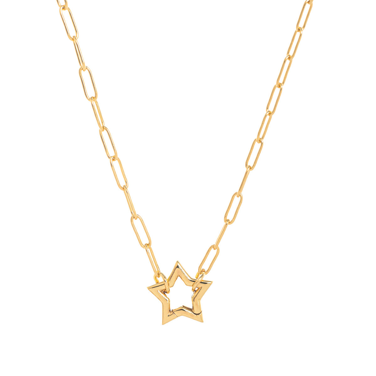 Makayla Gold Charm Jewelry - Star Charm Adjustable Necklace [C1OFLQEP]
