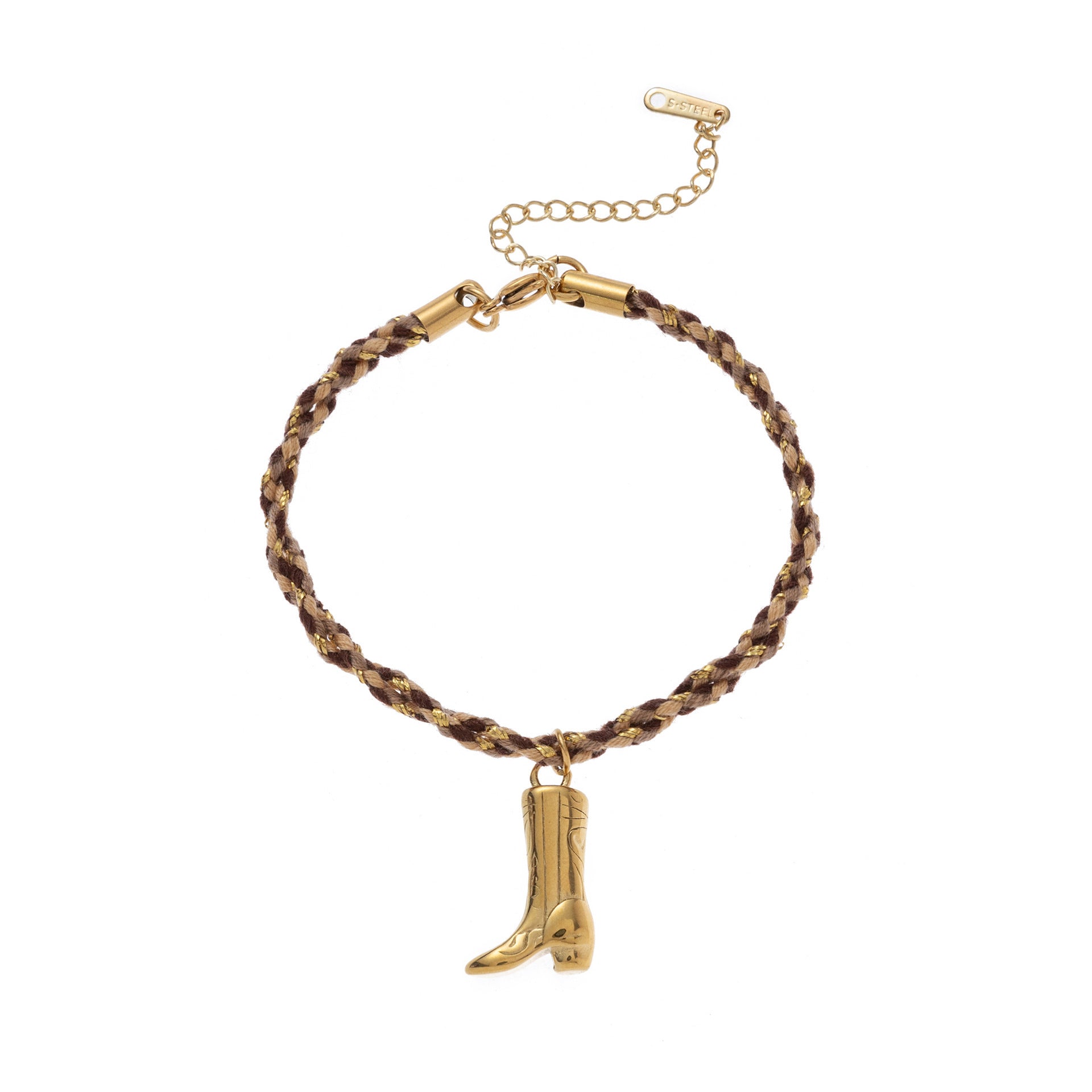 Charm Cord Bracelet - Boot Charm Bracelet [ZS3M7EZU]