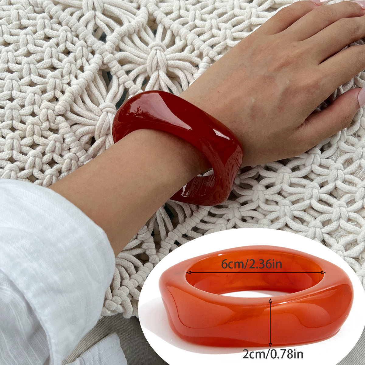 Khali Irregular Smudged Bangle - Dark Coffee [YPFFL19X]