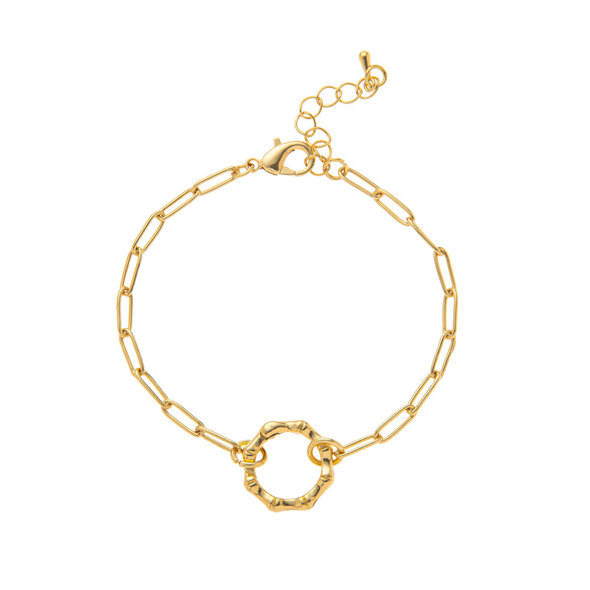 Adjustable Paperclip Chain Necklace - Style 5 Open Bracelet [59S83N5J]