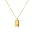 Initial Pendant Box Chain Necklace - Style O [DELNWIZY]
