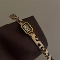 Avalina Snake Head Leopard Watch - IEKE88107 No Second Hand / Leopard Print Leather Band [LTF71WS1]
