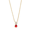 Birthstone Pendant Necklace - January (Clear) [3H3N4KJ9]