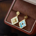 Clover Stud Earrings - Blue [2FQZQNAL]