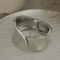 Concave Glossy Wide Cuff Bracelet - Silver Wide [2JAD5W7B]