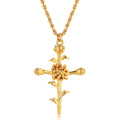 Birth Flower Pendant Necklace - November Chrysanthemum [7RIW5EPU]