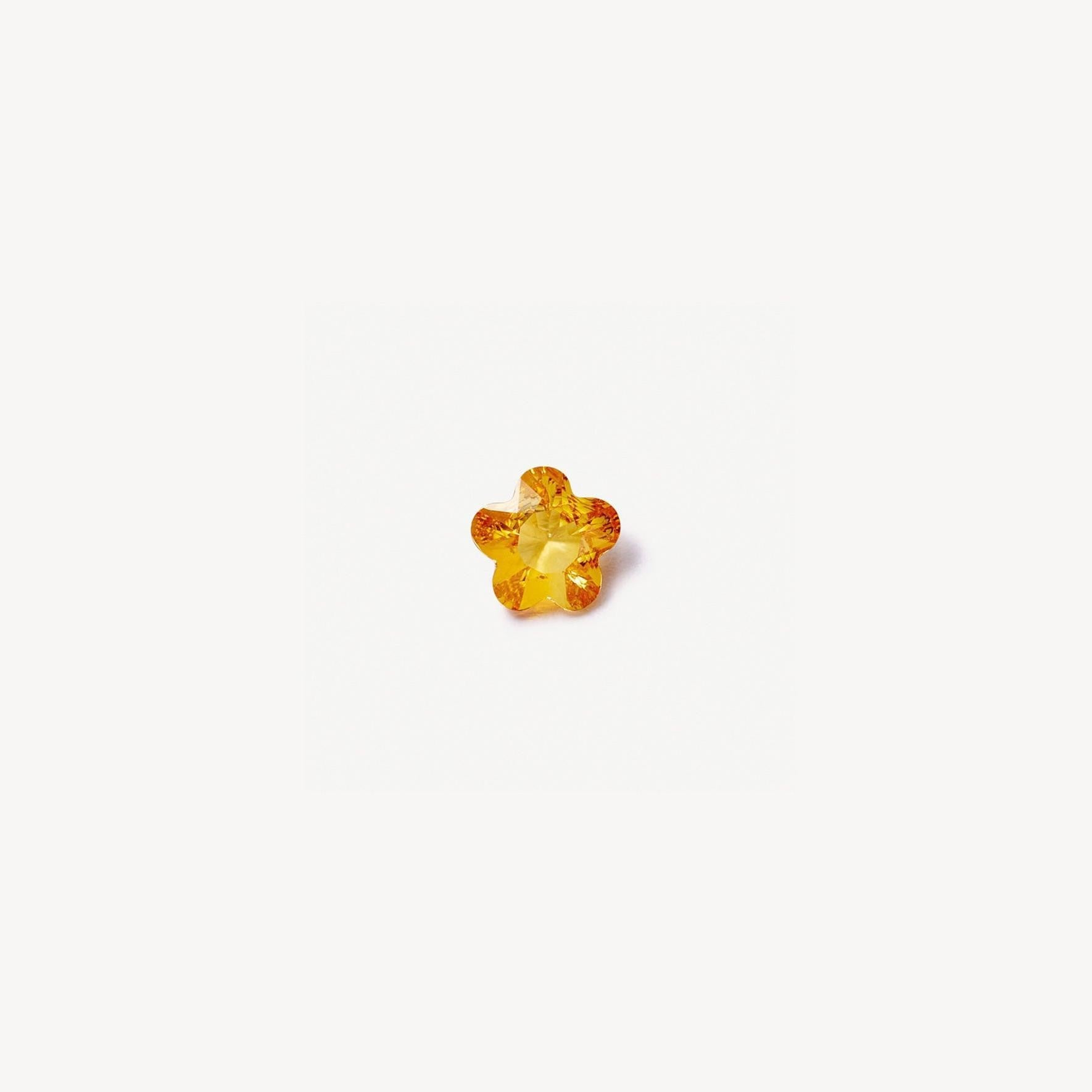 Bridgett Interchangeable Charm Ring - Yellow Flower Charm [HJ0RFMK2]