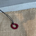 Charley Geometric Pendant Necklace - Wine Red Irregular O Necklace [N5X6PLYD]