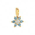 Gisselle Dainty Birthstone Necklace - Small Flower September Pendant [19031TO7]