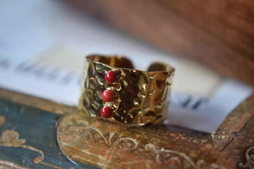 Dragon Garnet Trio Band Ring