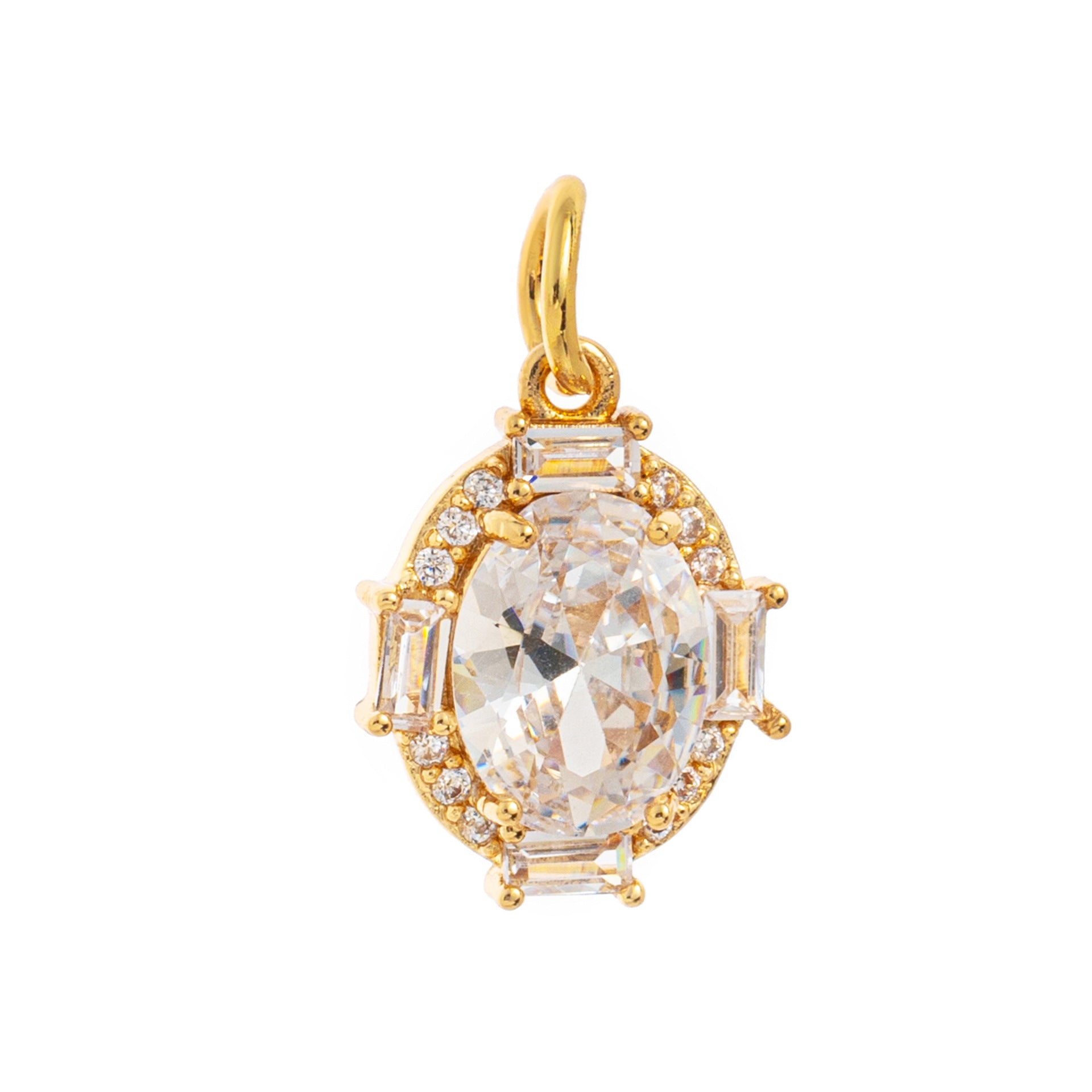 Birthstone Pendant Necklace - April Pendant [QMUYSRFZ]