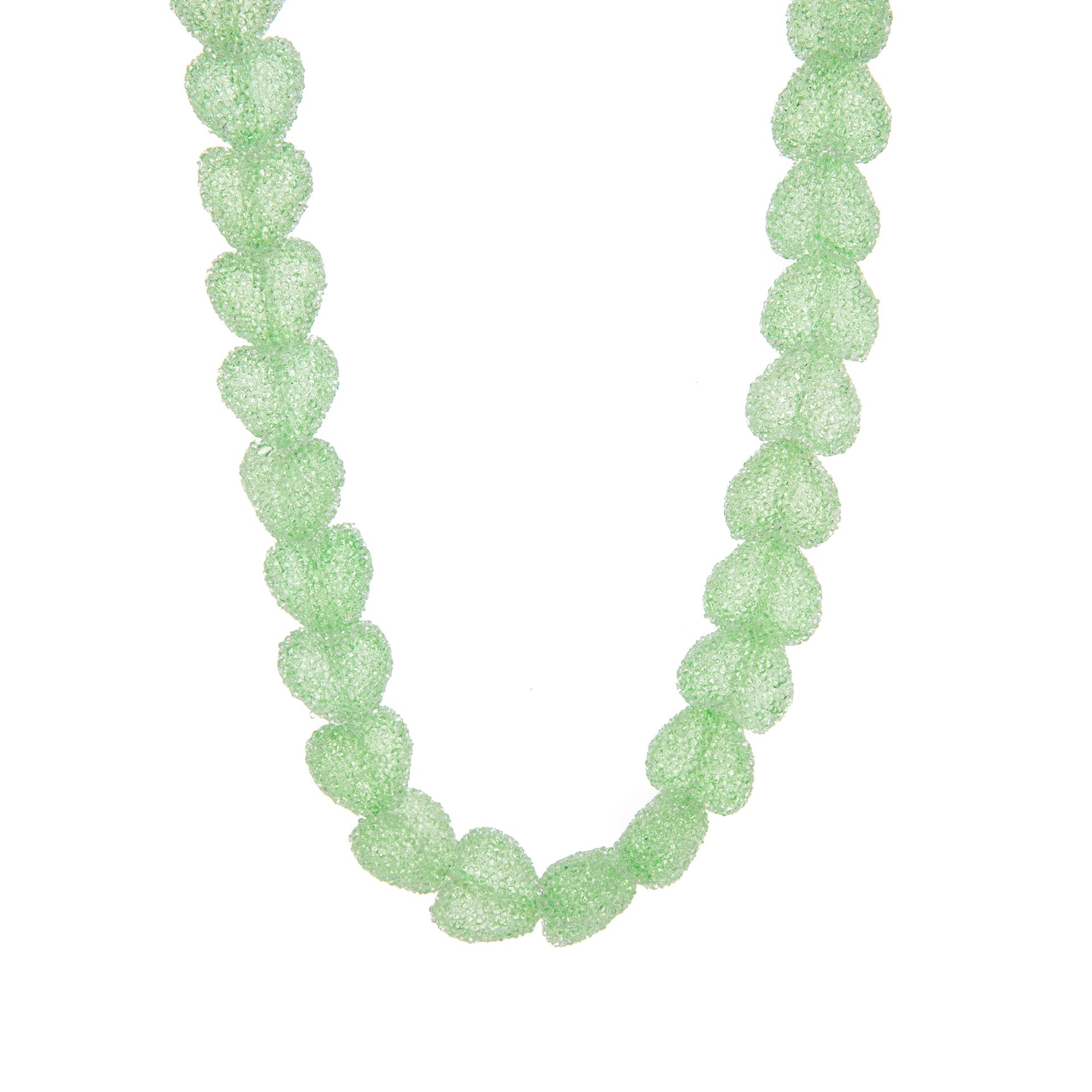 Damiya Jelly Heart Necklace - Light Green Necklace [XQYC87GE]