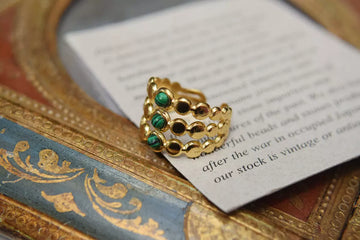 Isabella Malachite Gemstone Vintage Ring