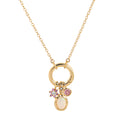 Birthstone Pendant Chain Necklace - Opal Set [PUQVJ6GR]