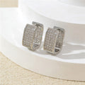 Emmelia Glimmer Geometric Studs - Silver [FV9XFARU]