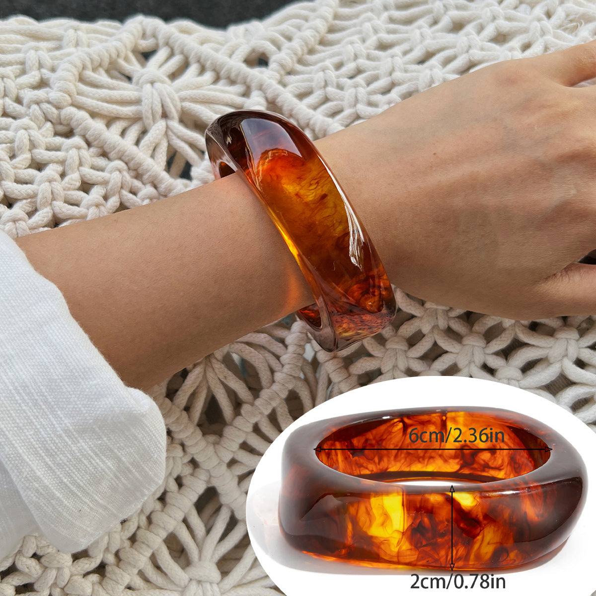 Juliette Gradient Resin Bangle - Brown [CFTIAYG2]