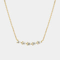 Dainty Zircon Pendant Necklace - Gold 5 Teardrop Necklace [9G1C1KW9]