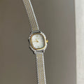 Mother-Of-Pearl Square Bracelet Watch - Two-Tone with White Dial [5XAJX37I]