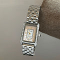 Square Dial Bracelet Watch - Silver with Pink Dial [R54XMQQS]