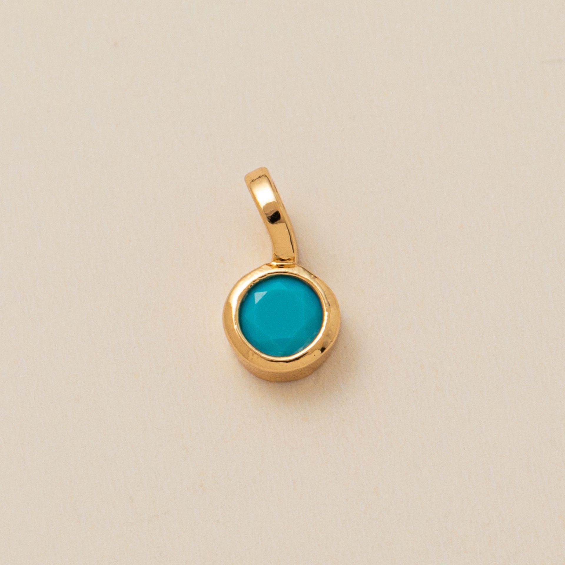 Gisselle Dainty Birthstone Necklace - Round December Pendant [ADCW52A2]