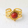 Thais Gold Statement Open Ring - Gold (Style 18) [AOCDGRS5]