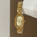 Oval Dial Minimalist Bracelet Watch - Gold with Gold Dial [DY3YM4NO]