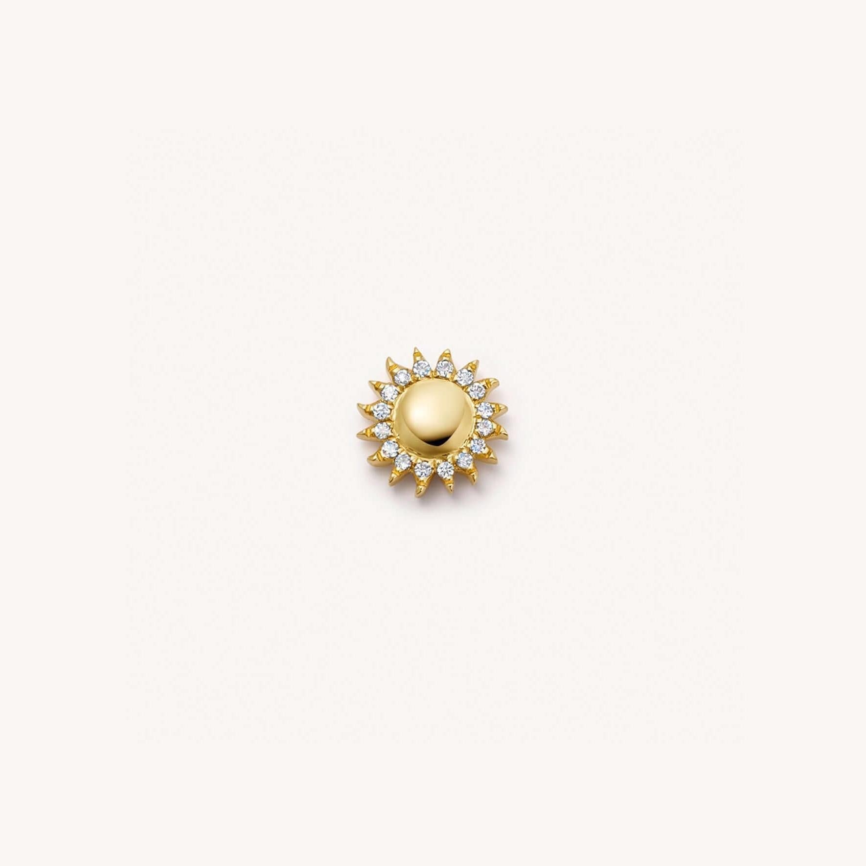 Dainty Birthstone Heart Locket Ring - Sun Charm [X32399UQ]