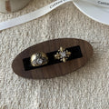 Black Gold Iris Flower Ring Set - Main Image Two-Piece Set A [V937J9UZ]