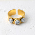 Thais Gold Statement Open Ring - Gold (Style 8) [SIXY6IQV]