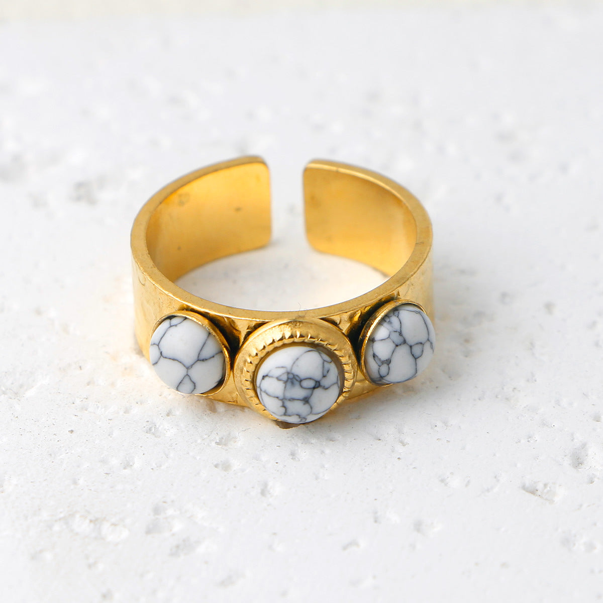 Thais Gold Statement Open Ring - Gold (Style 8) [SIXY6IQV]