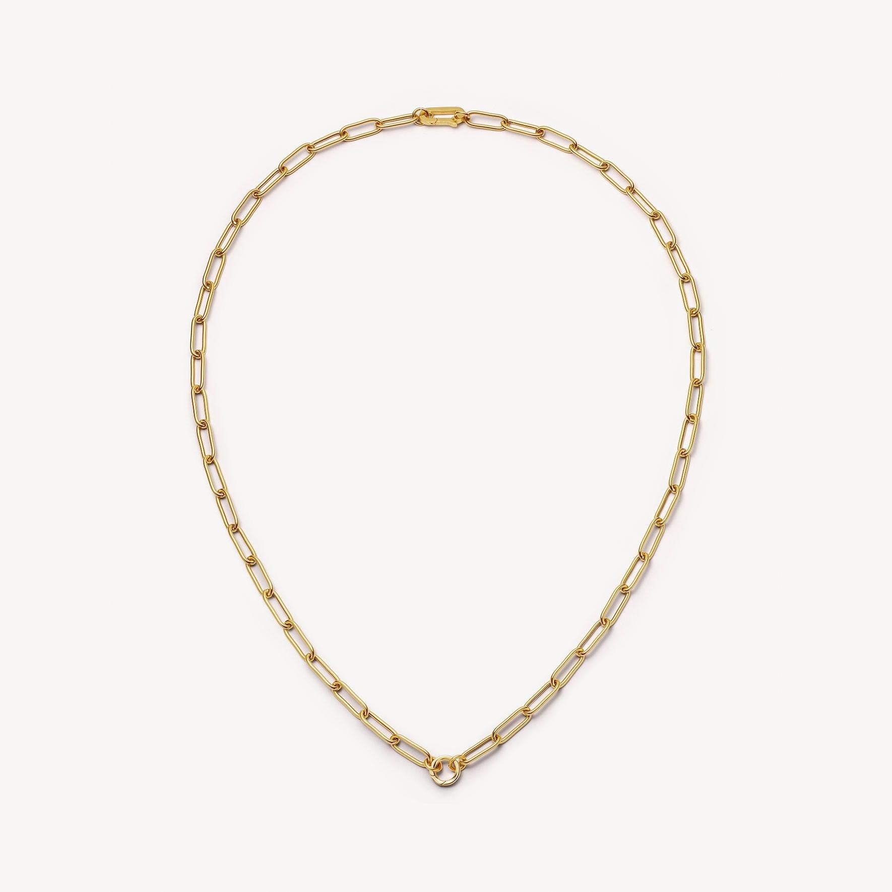 Jayme Dainty Zircon Charm Necklace - Paperclip Chain [I9S0H61T]