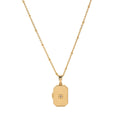 Floral Heart Locket Necklace - Rectangular Pendant [GRXWS8BV]