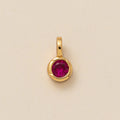 Gisselle Dainty Birthstone Necklace - Round July Pendant [31CH2CKZ]
