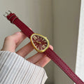 Vintage Snake Head Shaped Watch - Ancora Red (Leather Strap) [VEDUMJJR]