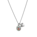 Dariah Oil Painting Floral Necklace - Silver Oil Painting Heart Necklace [HWSMW8WK]