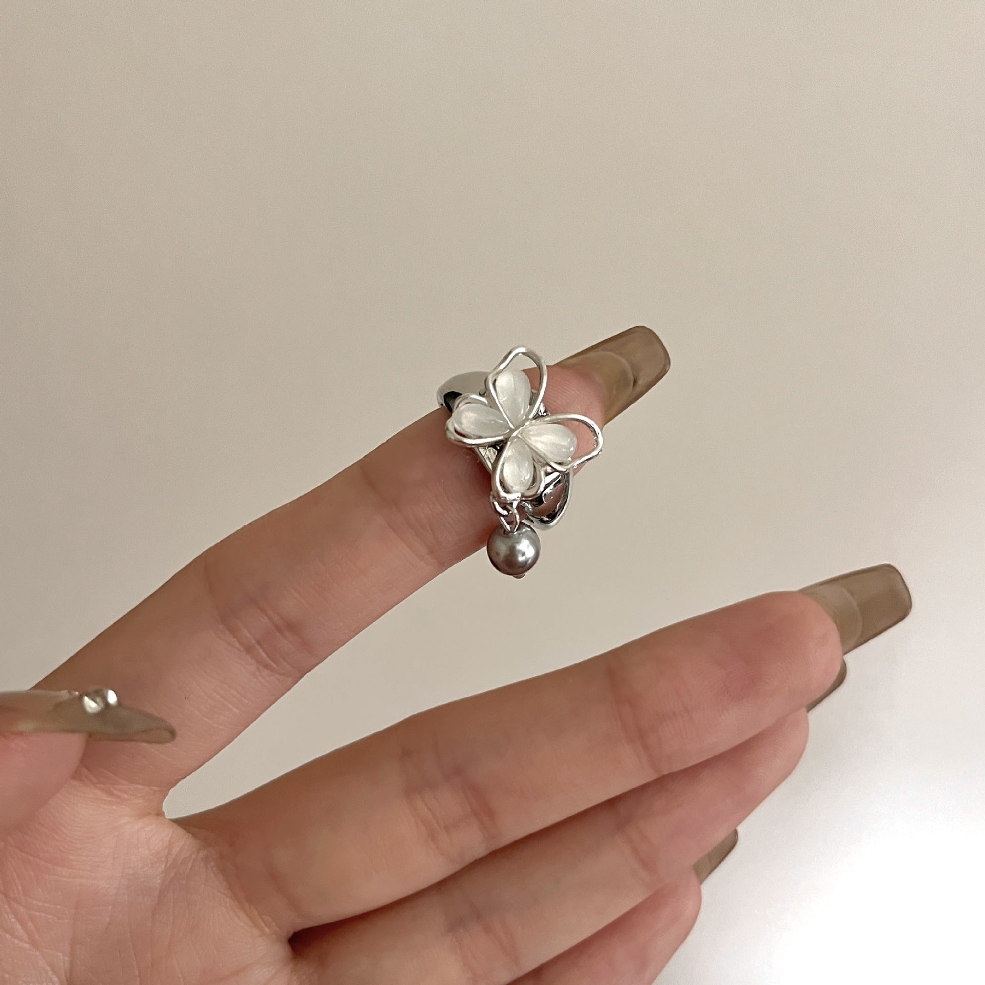 Kelsie Butterfly Stone Ring - Sky Blue [536SR48O]