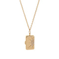 Floral Heart Locket Necklace - Rectangular Sun Locket [30HIZ4OG]