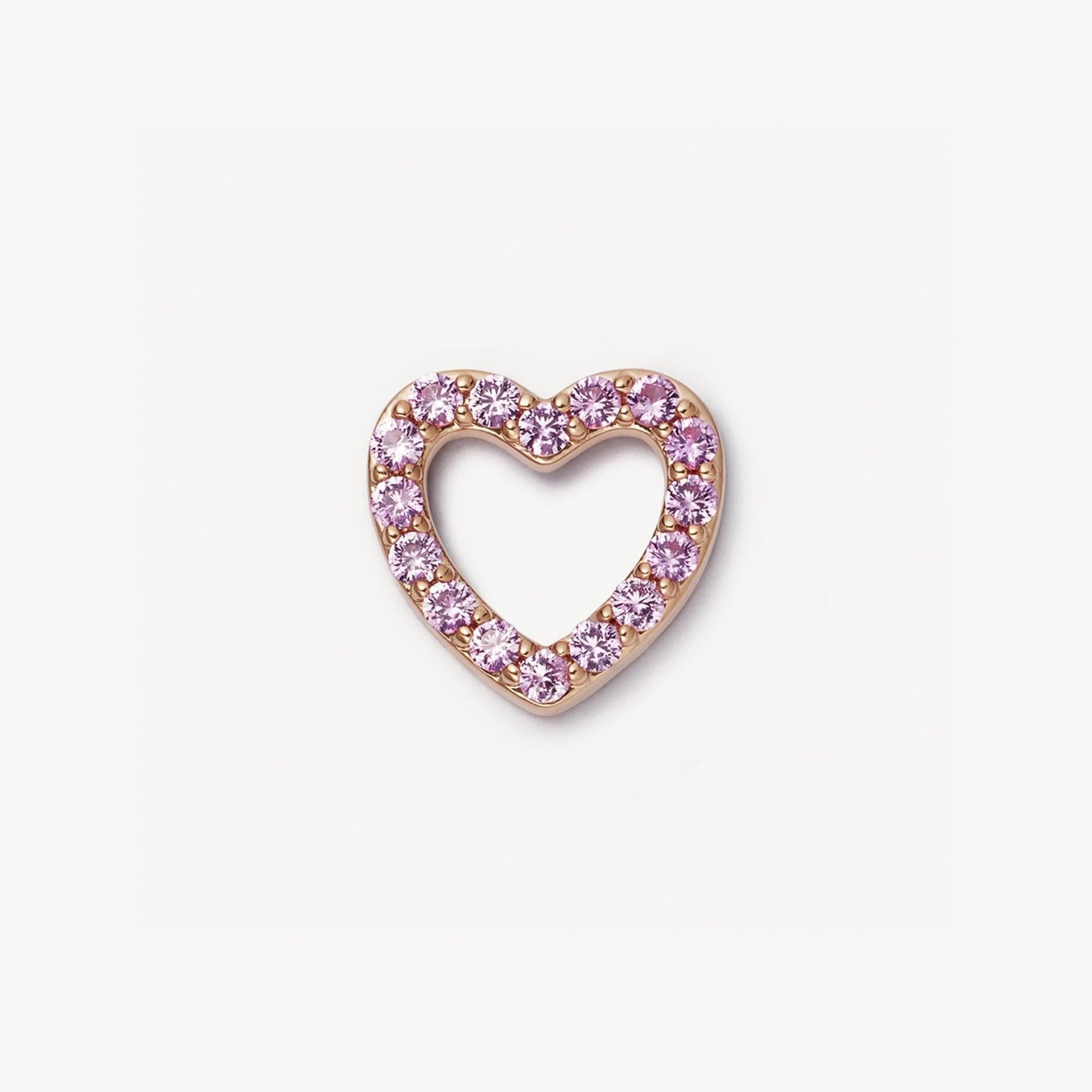 Bridgett Interchangeable Charm Ring - Hollow Heart Charm [B0RV958K]