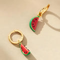 Elleanor Playful Fruit Charm Earrings - Watermelon Charm Earrings [QJXE9FV1]